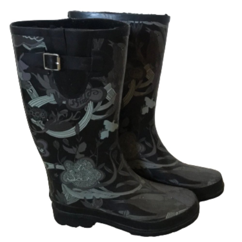 Black Rain Boots by The Sakroots Size 8